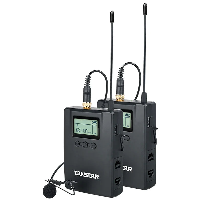 Takstar Sgc-200w R2 Sistema Micrófono De Solapa Inalámbrico 2TX X 1RX