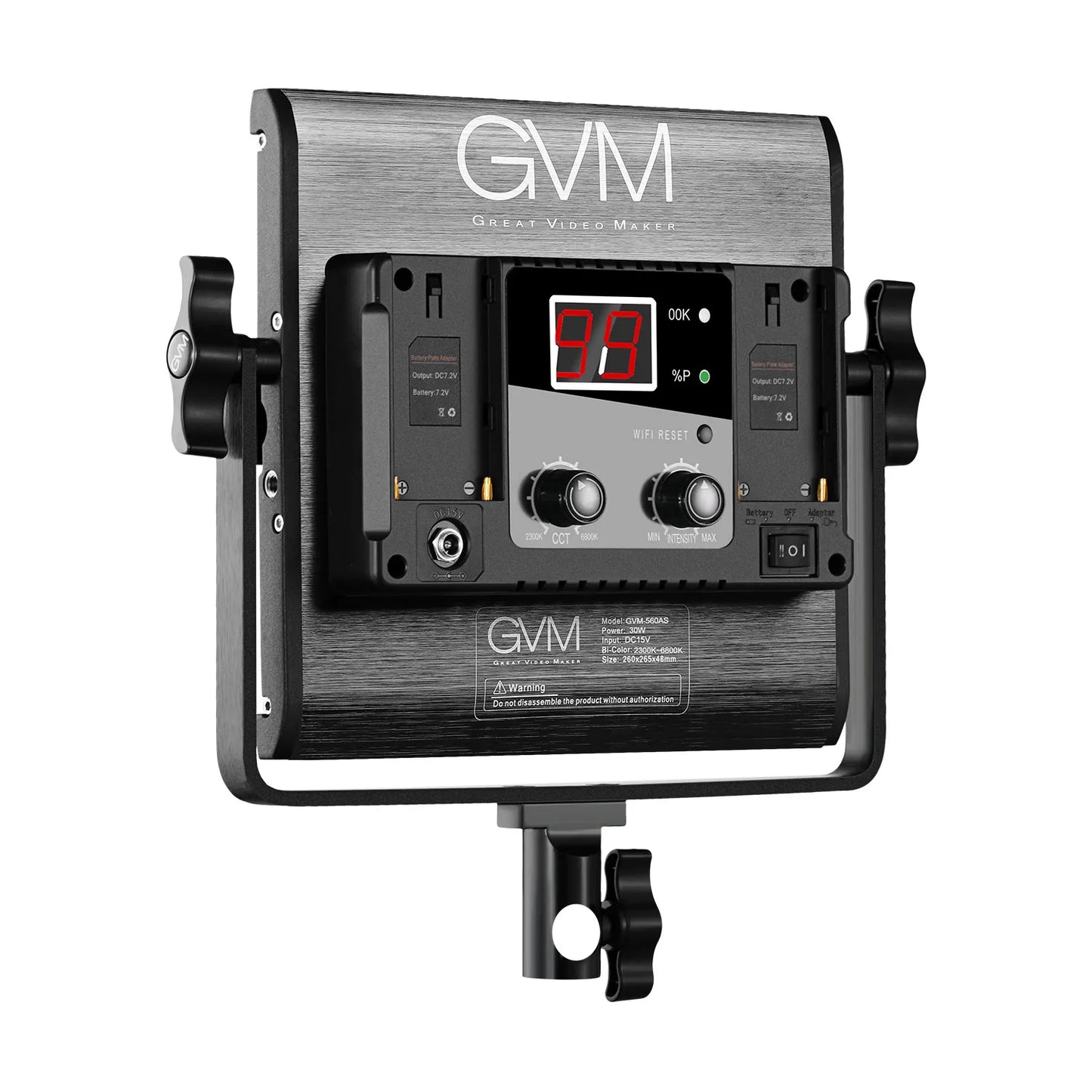 GVM 560AS Set 3x Bicolor 30W Panel LED