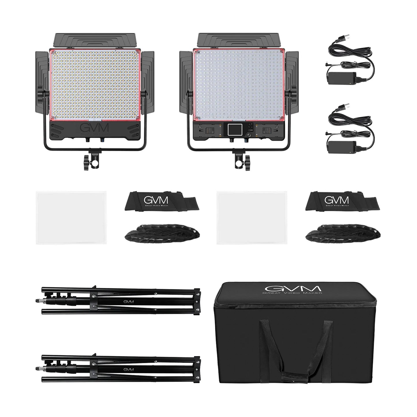 GVM 50SM Set 2x 150W LED Bicolor y RGB