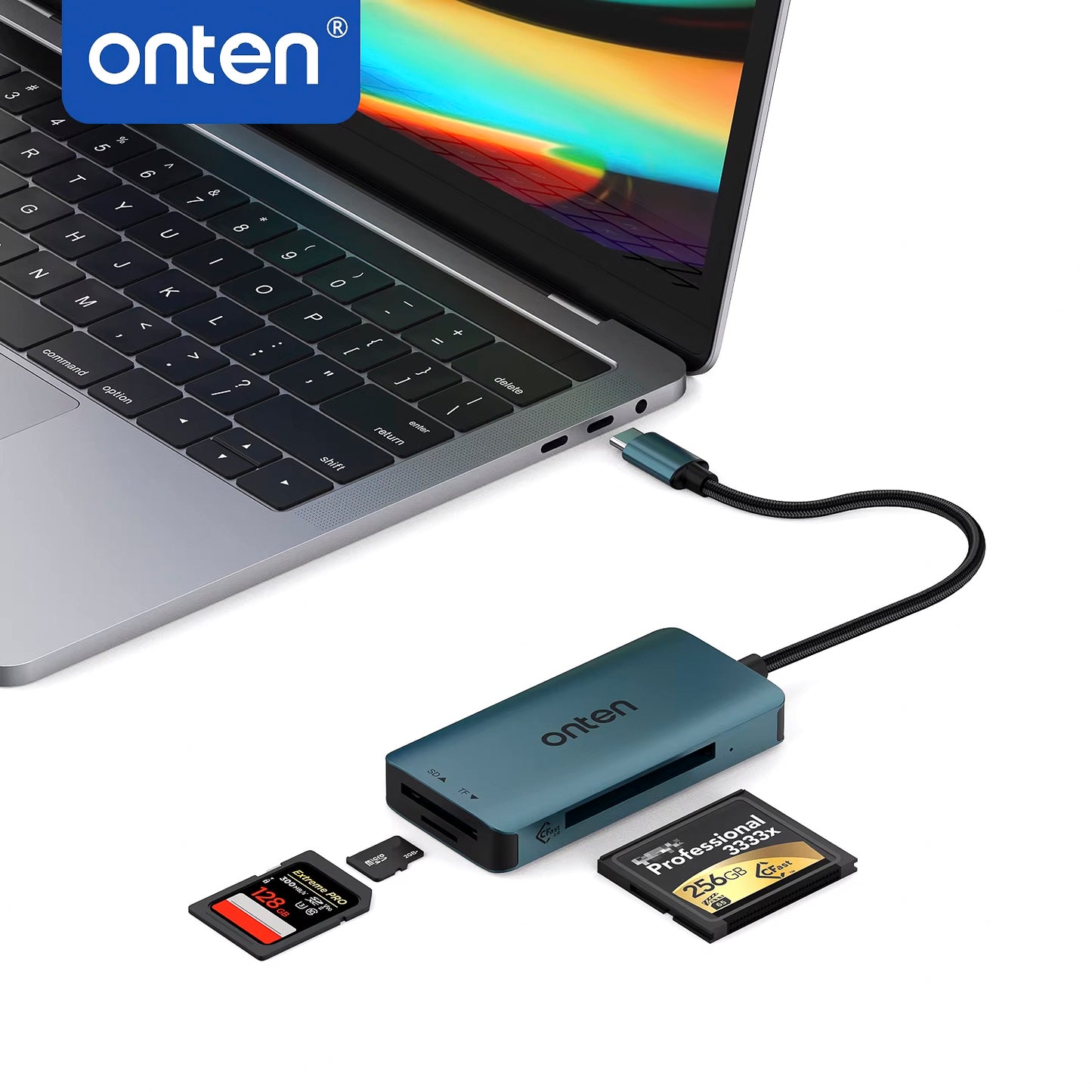 ONTEN-lector de tarjetas tipo C a CFast 2,0, SD, TF