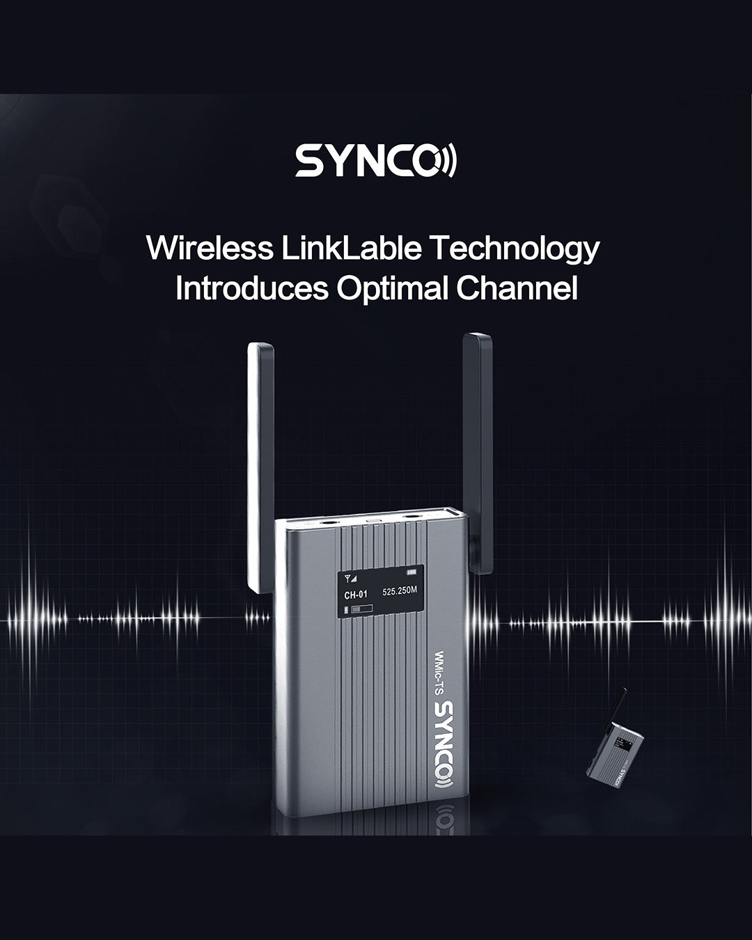 SYNCO WMic-TS Mini Micrófono Inalámbrico UHF