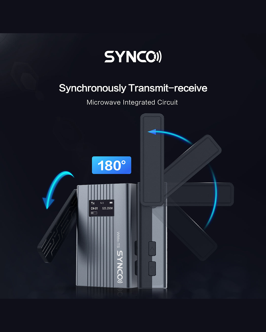 SYNCO WMic-TS Mini Micrófono Inalámbrico UHF