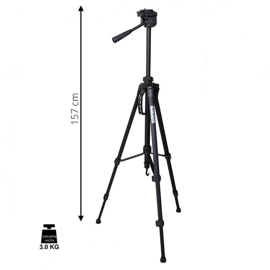 Trípode Weifeng WT-3540 1.5m para Fotografía Video con Soporte para Celular