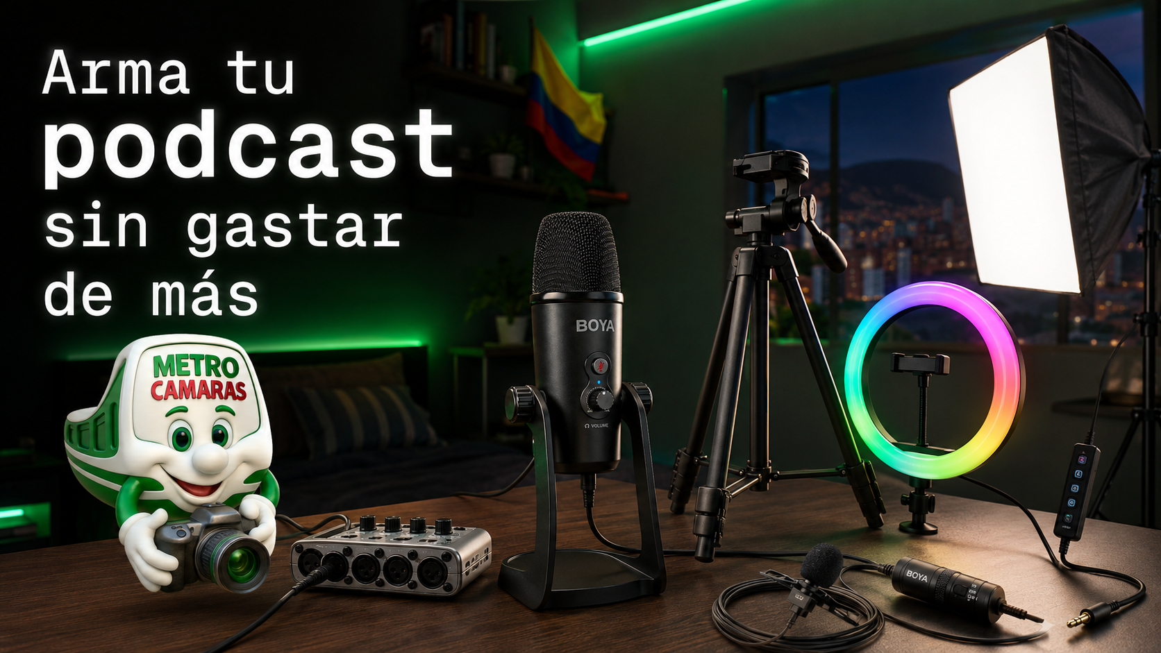 Cómo empezar un podcast en Colombia sin gastar de más: equipo básico, económico y confiable