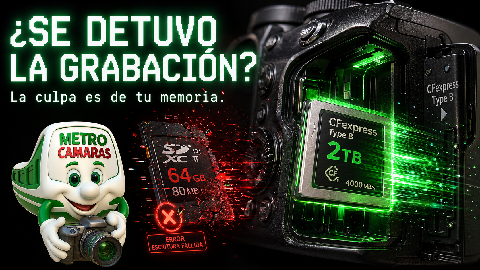 ¿Por qué tu cámara se detiene al grabar? El salto obligatorio a las tarjetas CFexpress
