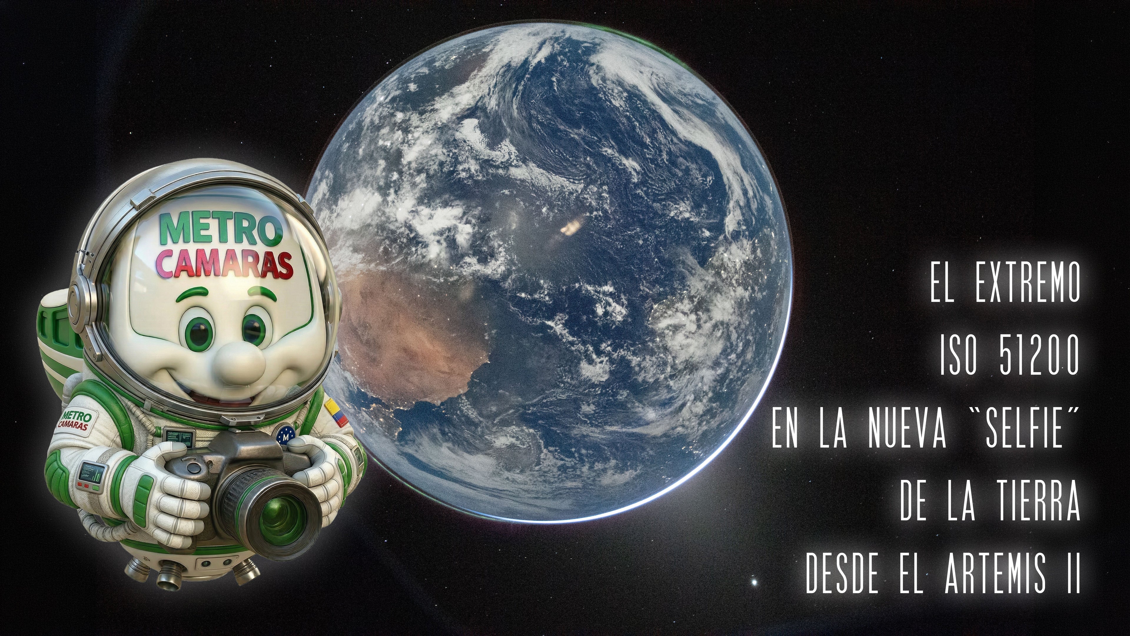 EL EXTREMO ISO 51200 EN LA NUEVA SELFIE DE LA TIERRA DESDE EL ARTEMIS II: LA MAGIA DE LA NIKON D5