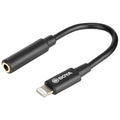 Cable Adaptador Boya de Jack 3.5mm Hembra A Lightning Para Micrófono