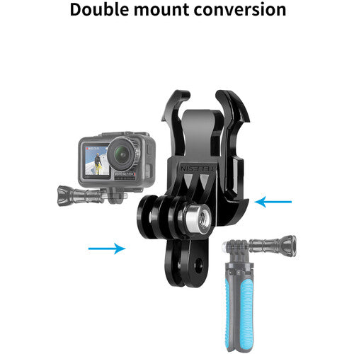 Adaptador DOBLE J HOOK Telesin Para Cámaras De accion Gopro Insta360