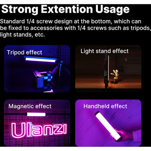 Barra Luz Led Magnética 24cm RGB Ulanzi VL110 Foto Video