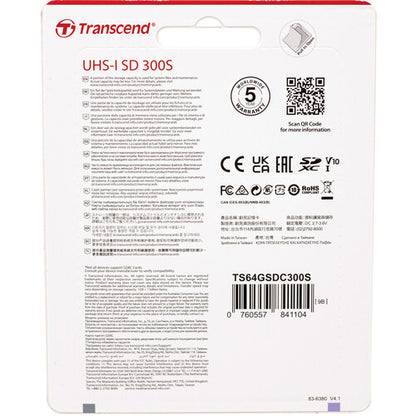 SD XC Transcend UHS-I SD 300S 64Gb