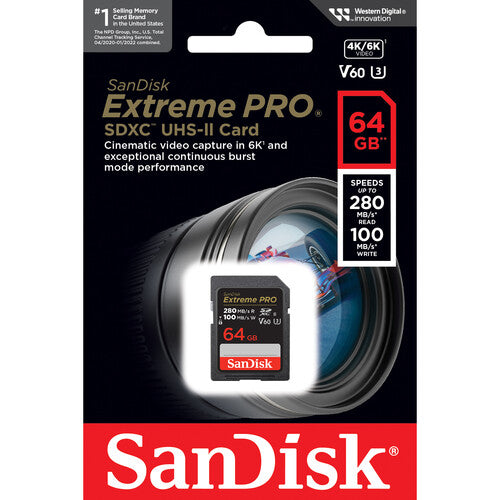 SD XC SanDisk Extreme PRO UHS-II 64Gb