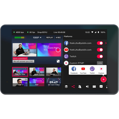 Switcher Yolobox Pro Para Transmisión En Vivo Multicámara