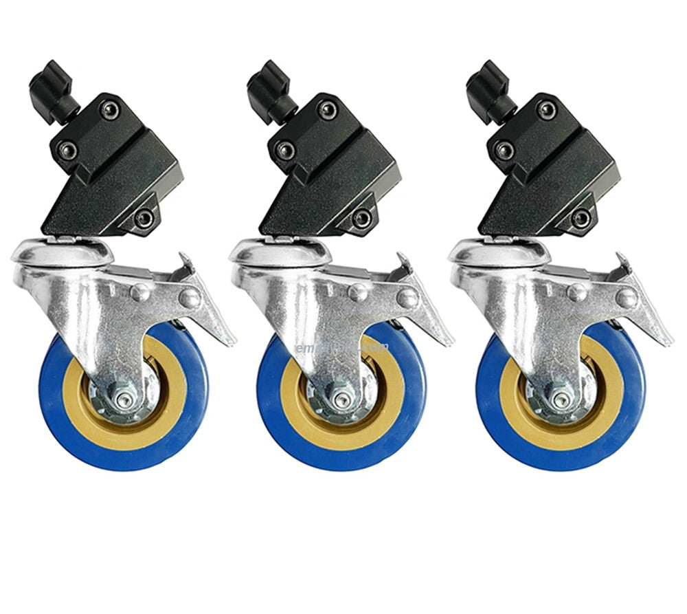 Ruedas Dolly 8cm Para Tripodes C- Stand Con Freno