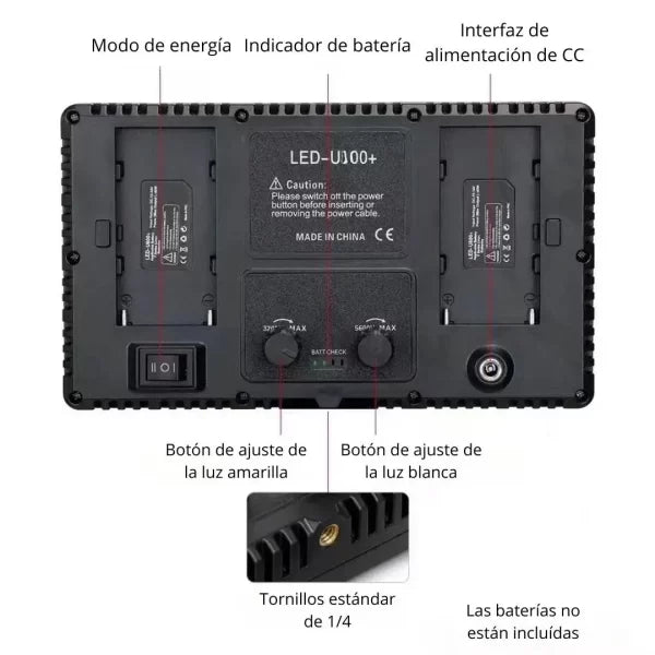 Lampara Led RGB 50W , 2 Baterias + Cargador LED800RGB