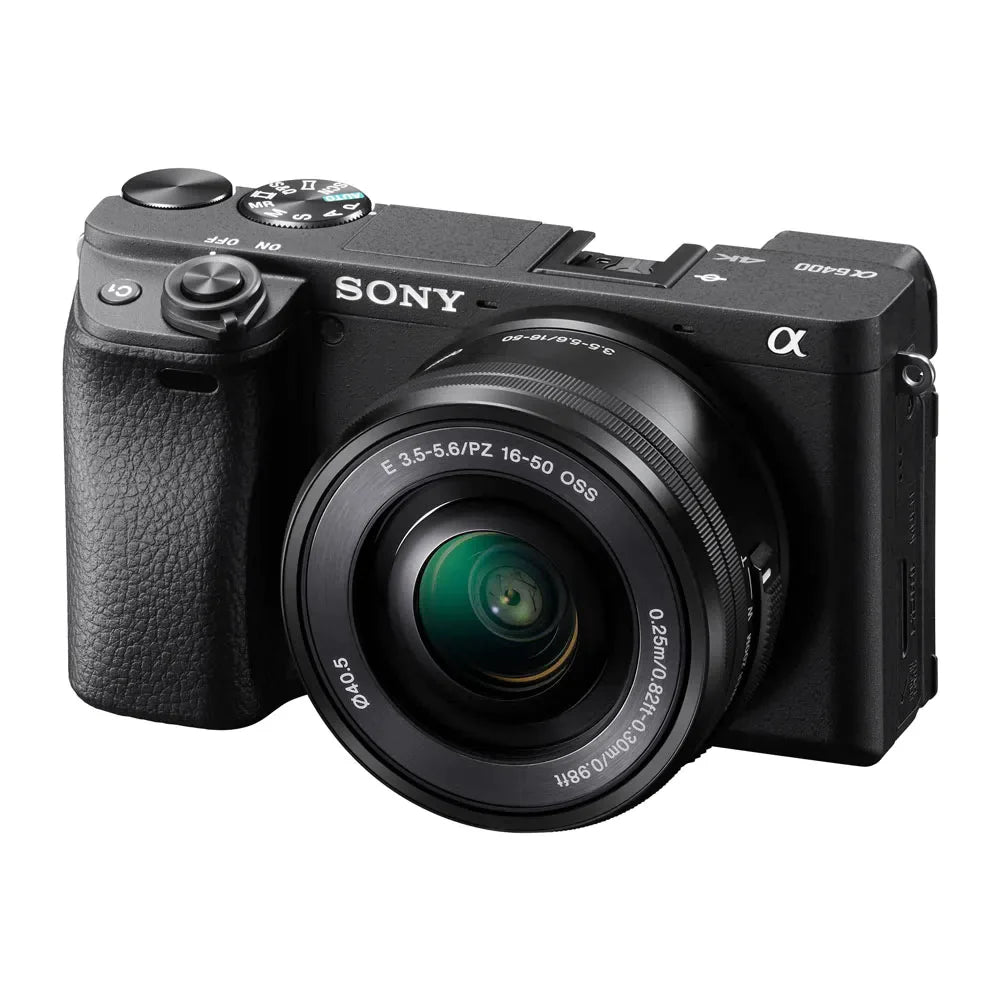 Cámara Sony A6400 con lentes 16-50mm y 55-210mm