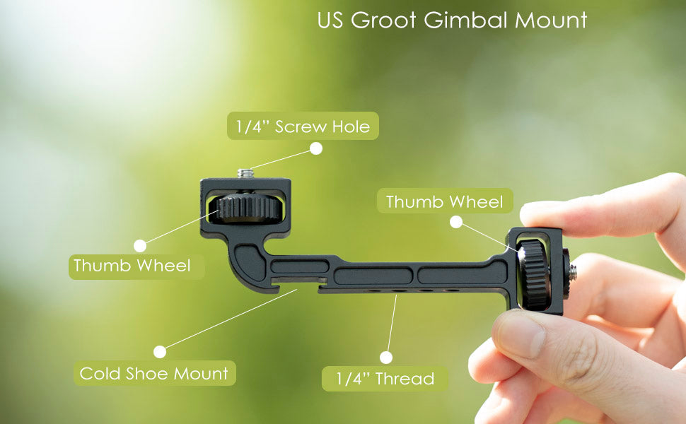 Soporte Brazo Para Estabilizador Extensor Giratorio Doble Tornillo 1/4
