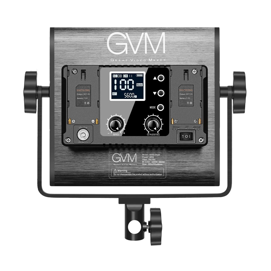 GVM 800D-RGB Kit Luces X2 LED Profesionales