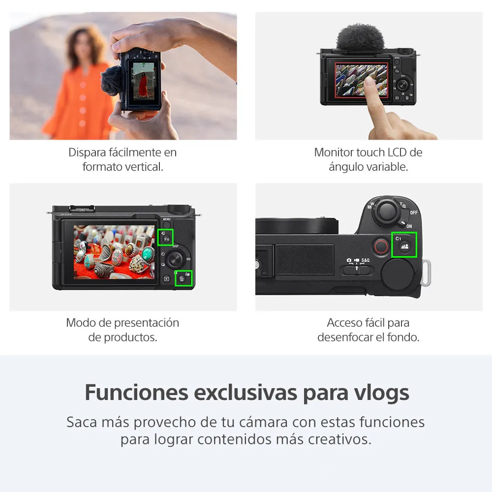 Cámara Profesional SONY ZV-E10 II LENTE 16-50mm F3.5-5.6 OSS II.