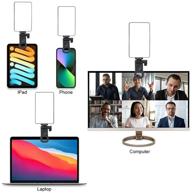 Panel Luz LED RGB Portátil Con Clip Para Celular Tablet Computador