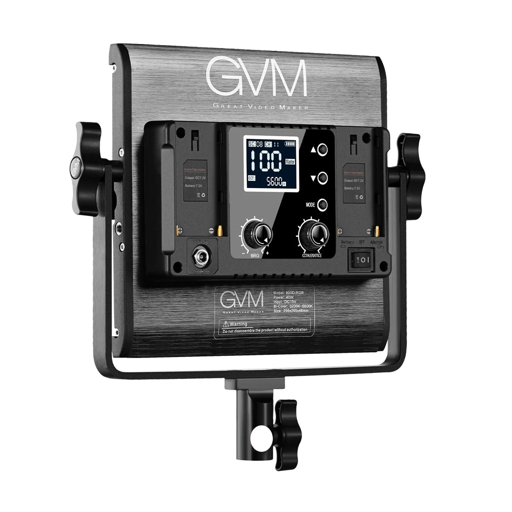 GVM 800D-RGB Kit Luces X2 LED Profesionales
