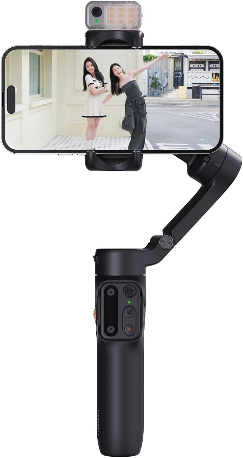 Estabilizador Gimbal Para Smartphone con Rastreador AI - Luz - 3 Ejes Hohem iSteady V3 AI