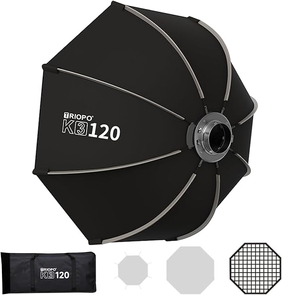 Softbox Octabox Para Montura Bowens Armado Rapido Triopo K3