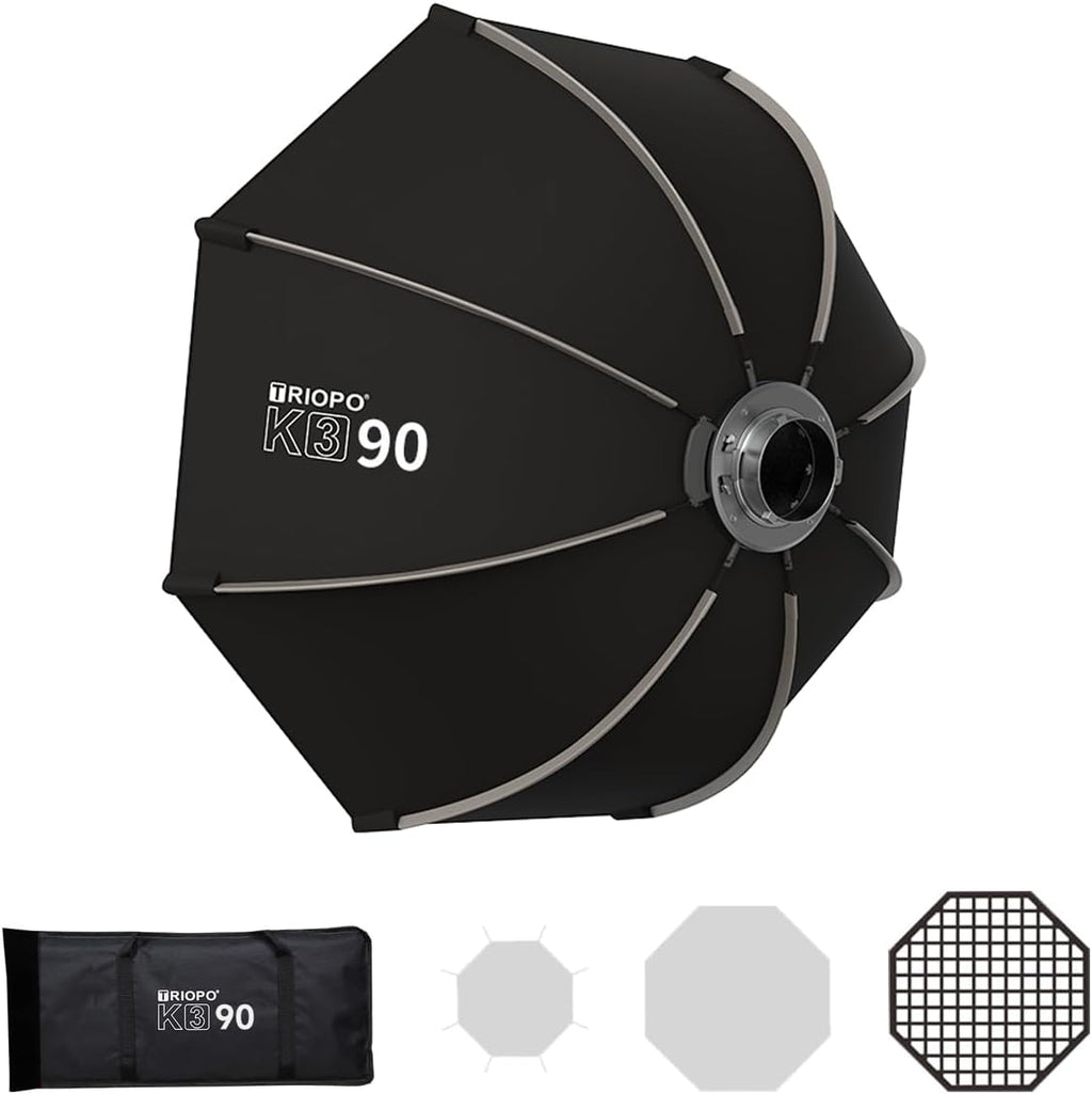 Softbox Octabox Para Montura Bowens Armado Rapido Triopo K3