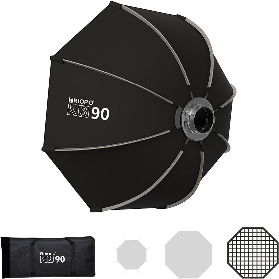 Softbox Octabox Para Montura Bowens Armado Rapido Triopo K3