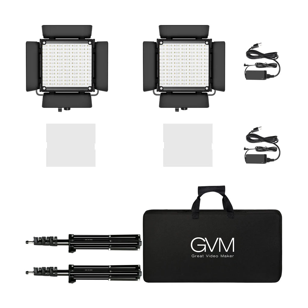 GVM 800D-RGB Kit Luces X2 LED Profesionales