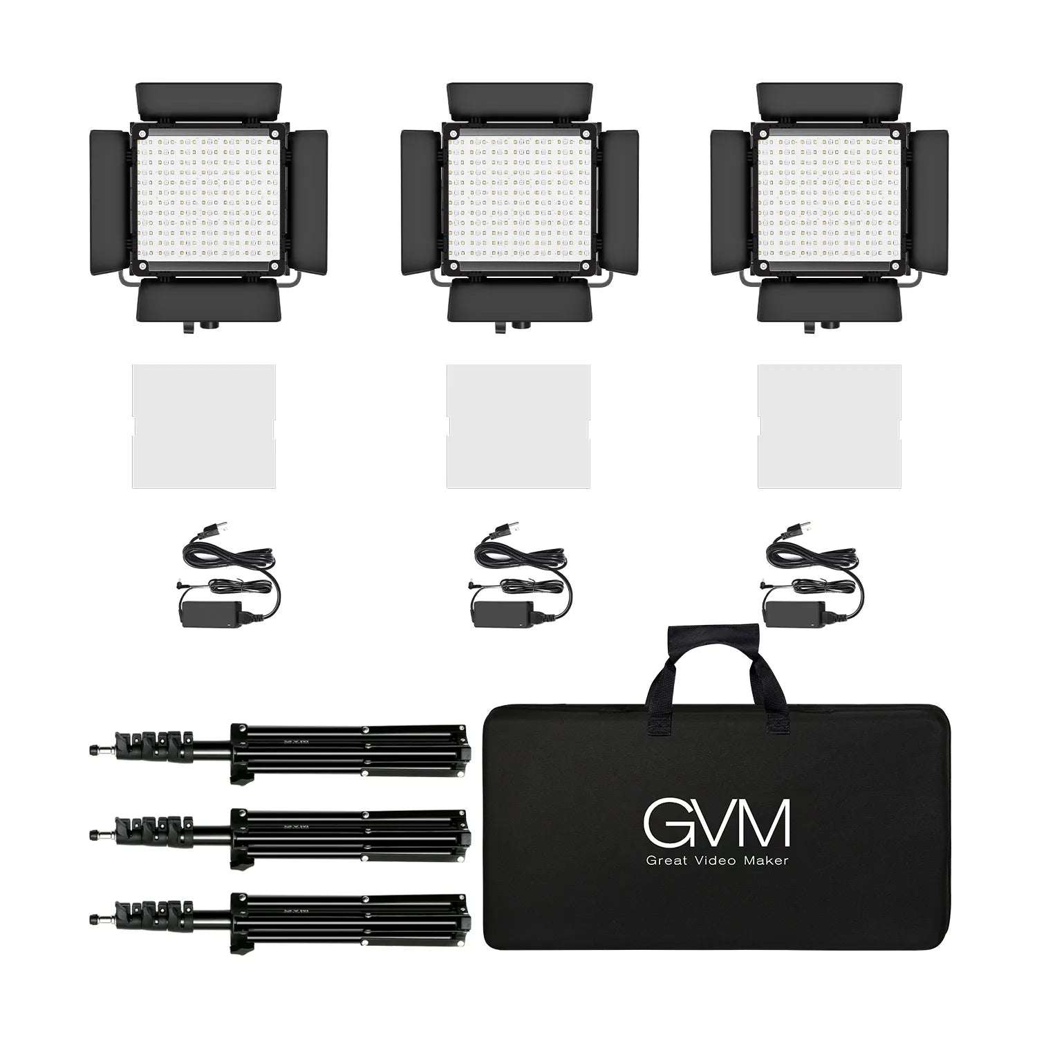 GVM 800D-RGB Set x3 Luces LED Profesionales