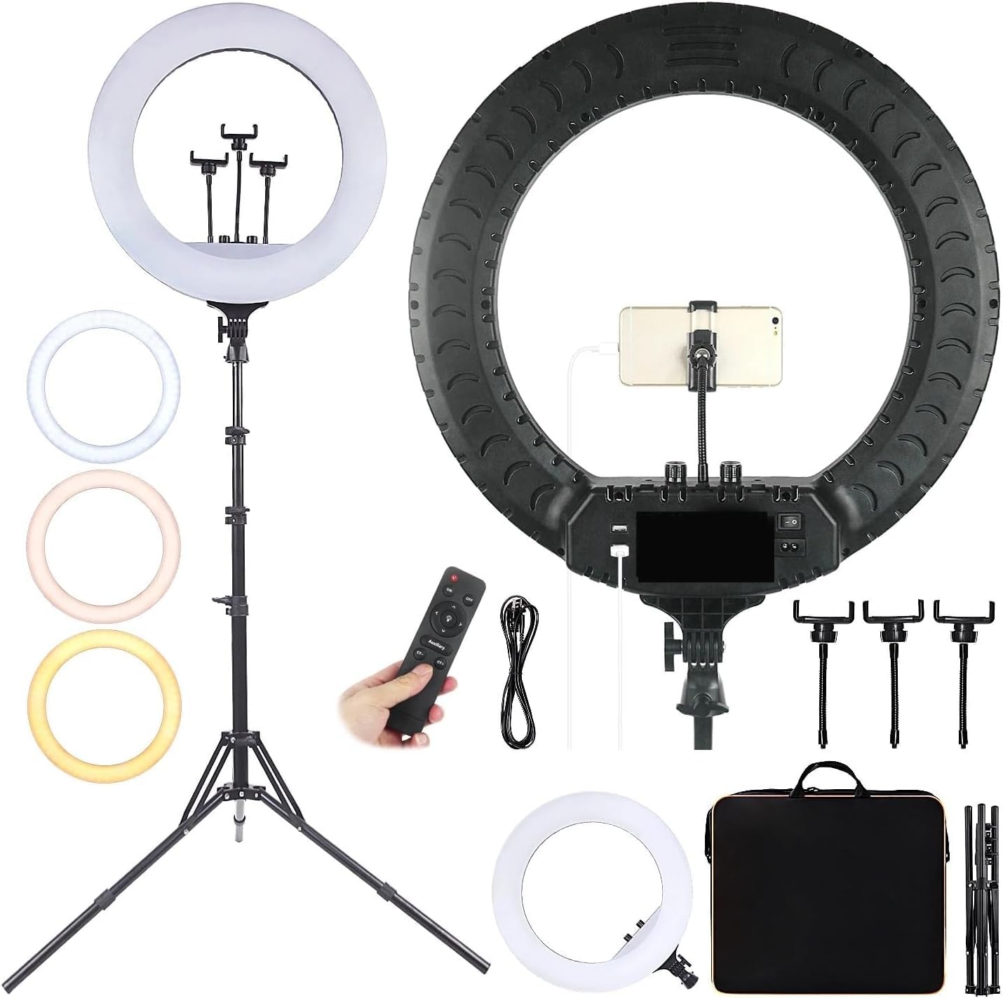 Aro De Luz Profesional 55cm - 65W + Trípode