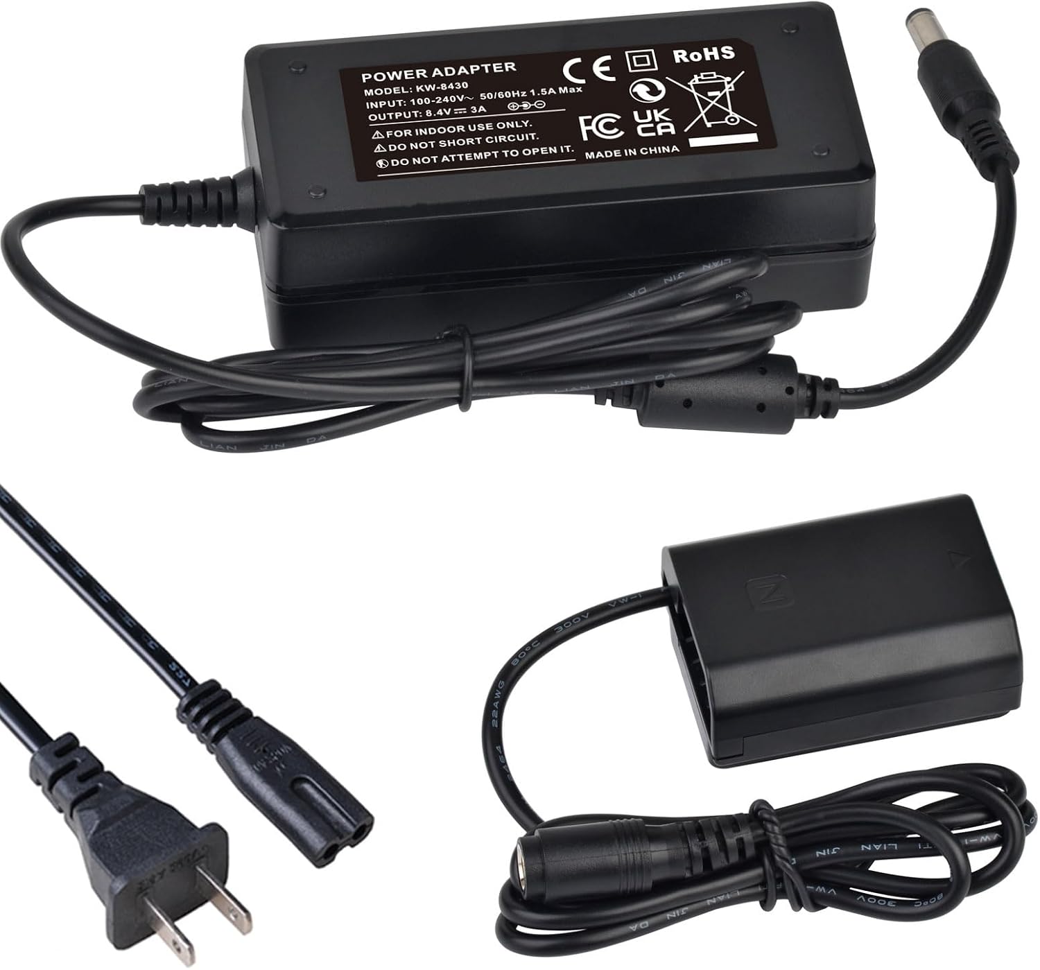 Adaptador Corriente Directa Para Camara SONY de Bateria FZ-100 Sony Alpha A7III A7IV A7C FX3 FX30 A6600 A6700 A7SIII A7RIII A7RIV A7RV ZV-E1 A1 A9 A9II A7III A7IV A7SIII