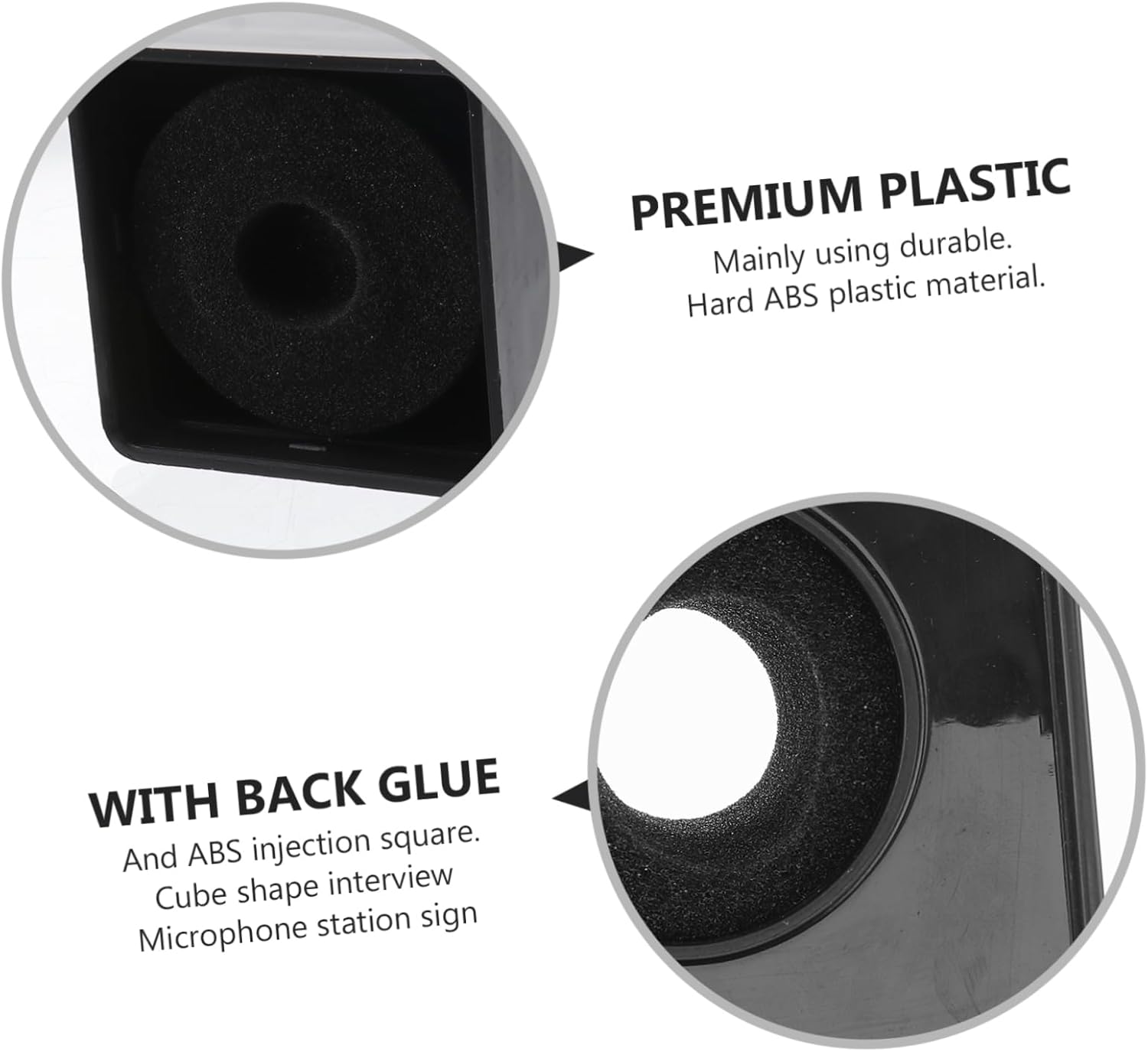 Cubo Microfono Porta Logo Cubo Microfono Negro