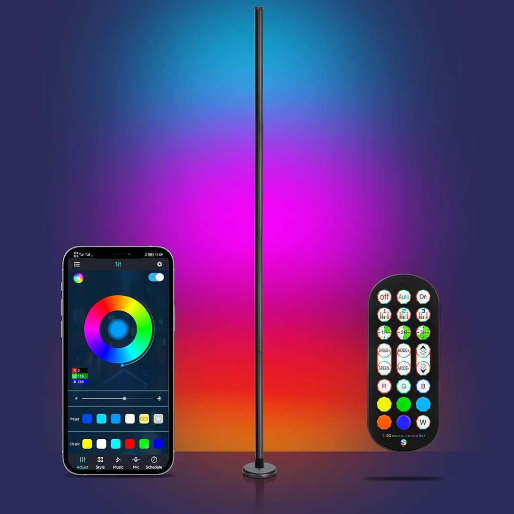Kit 2 Barras Luz Led Rgb De Piso Ambientacion Streaming