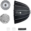 Softbox Dome Light Montura Bowens Con Grid Triopo KP2-70