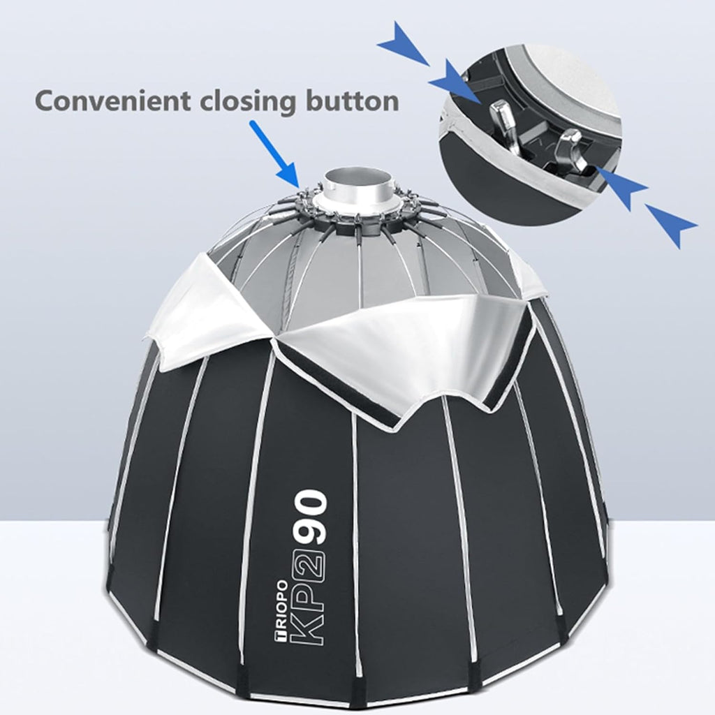 Softbox Dome Light Montura Bowens Con Grid Triopo KP290