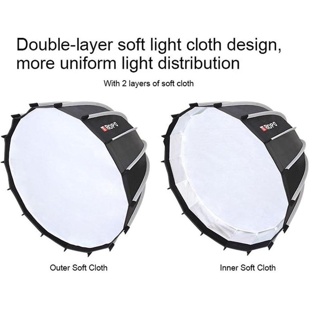 Softbox Dome Light Montura Bowens Con Grid Triopo KP290