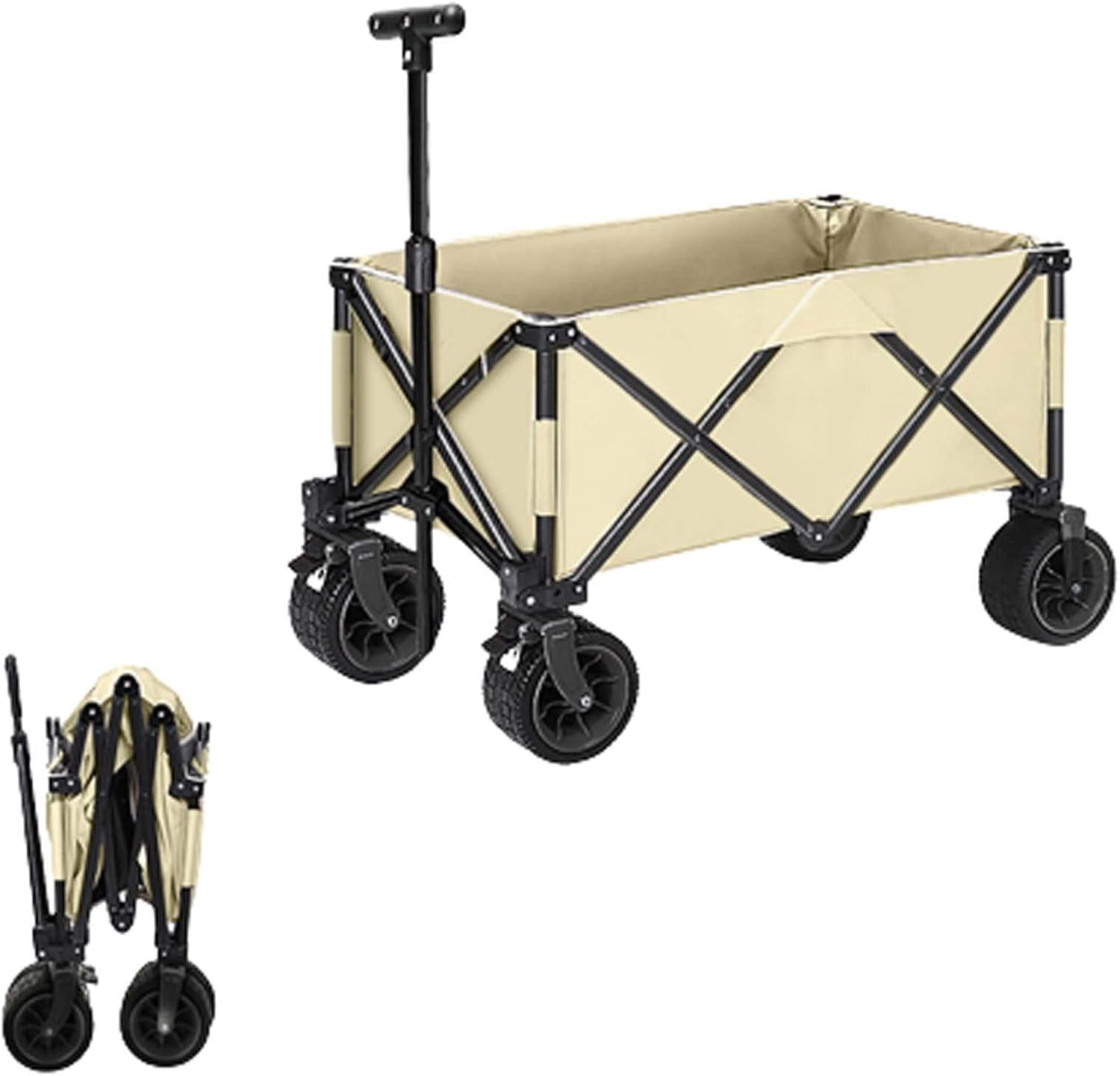 Carrito Plegable Transportador Hasta 100kg Ruedas Grandes