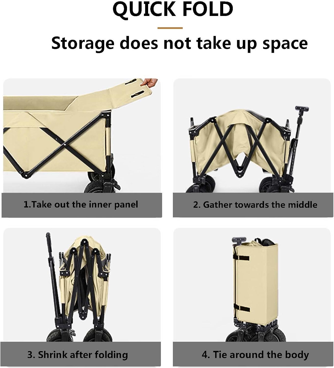 Carrito Plegable Transportador Hasta 100kg Ruedas Grandes