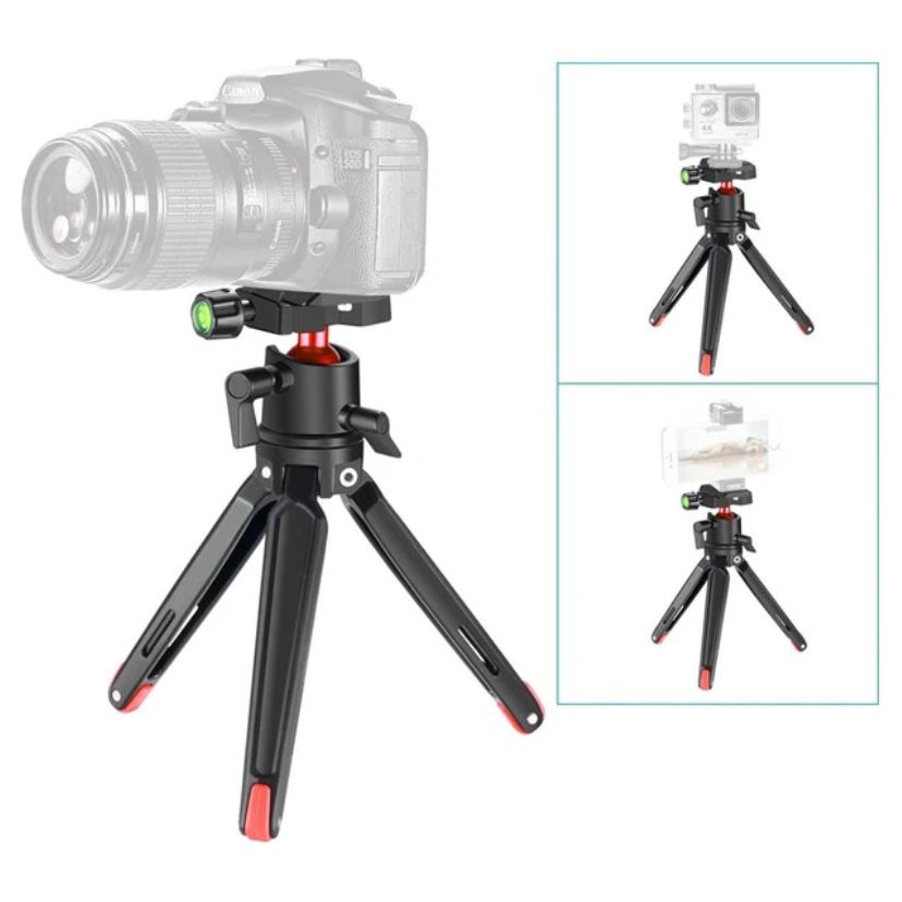 Mini Trípode Cabeza De Bola 1/4 En Aluminio Resistente