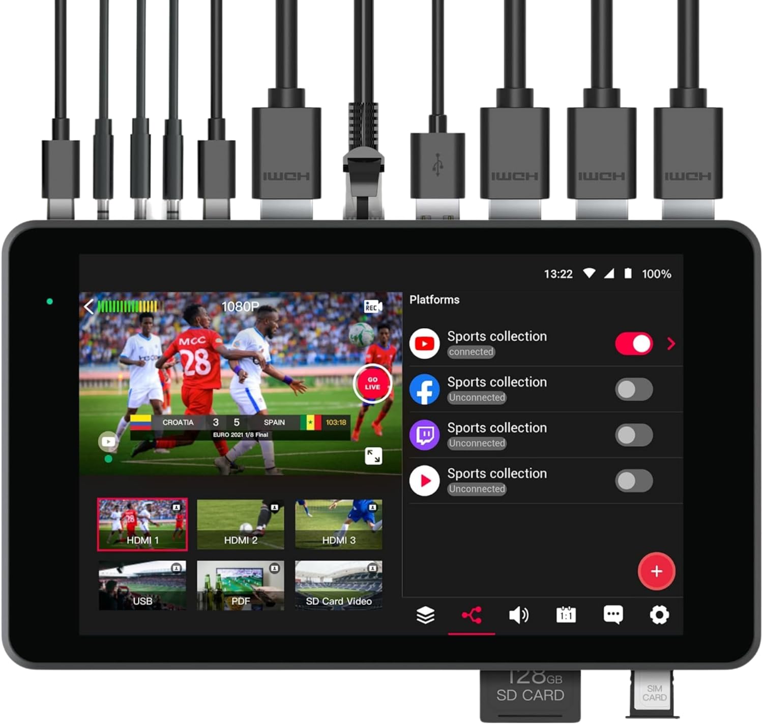 Switcher Yolobox Pro Para Transmisión En Vivo Multicámara