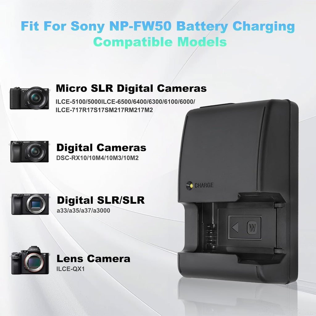 Cargador BC-VW1 Para Sony FW50 A6500 A6300 A6000 A7S A7 A7S II A7S A5100 A5000 A7R A7 II