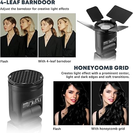 Kit De Accesorios Para Flash Redondos De Fotografia