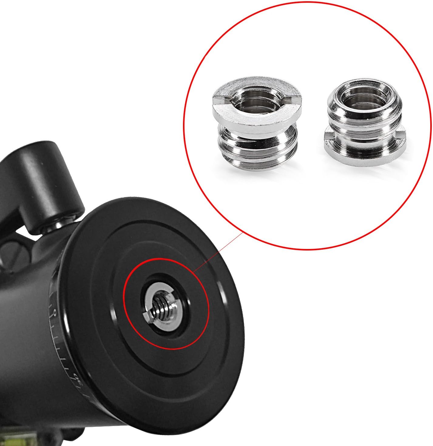 Adaptador De Rosca Tornillo De 1/4 A 3/8 Tripode Cabeza