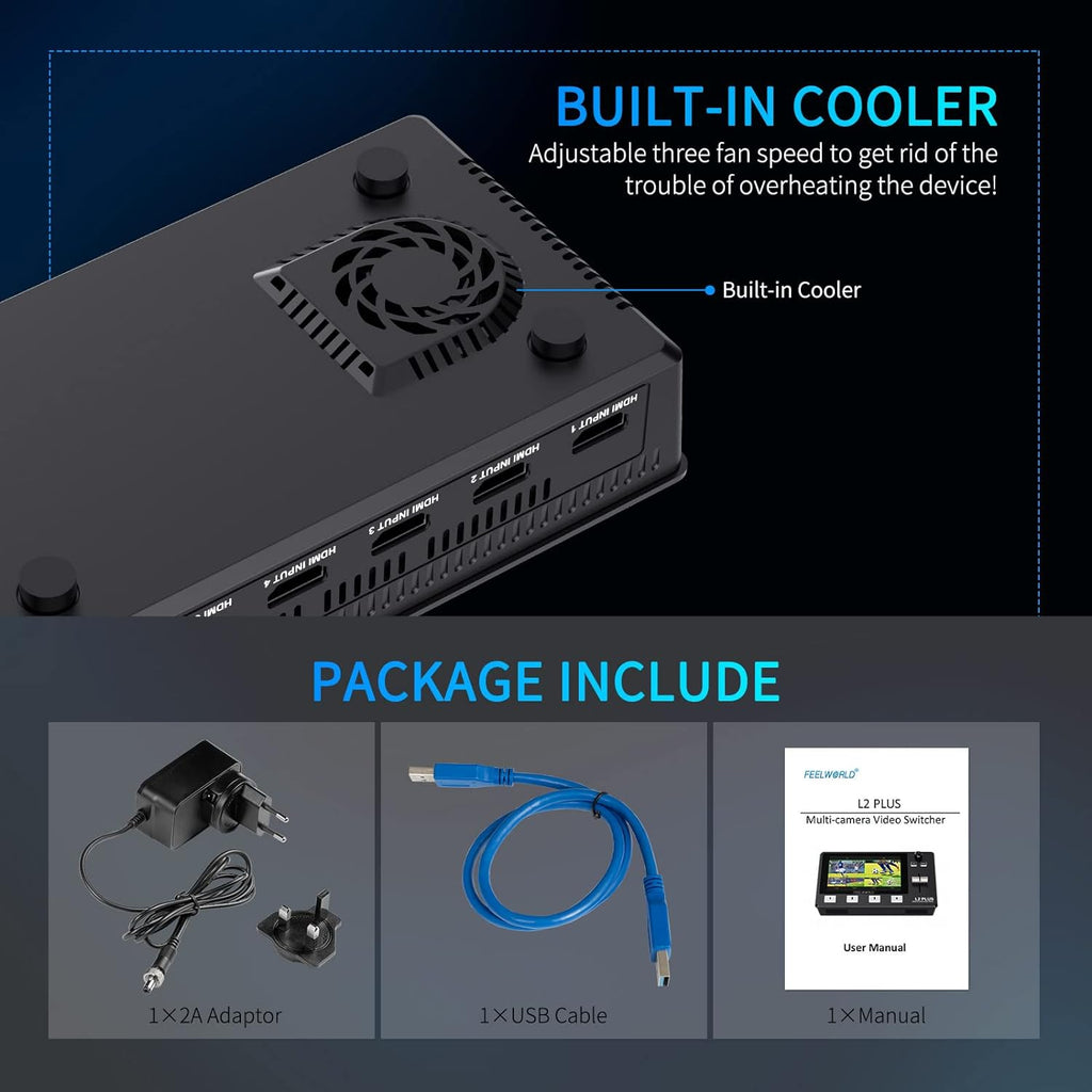 Mezclador Multiformato Switcher Feelworld L2 Plus