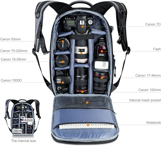 Maleta K&F Concept 14L Equipo Fotografia Profesional KF13044V5