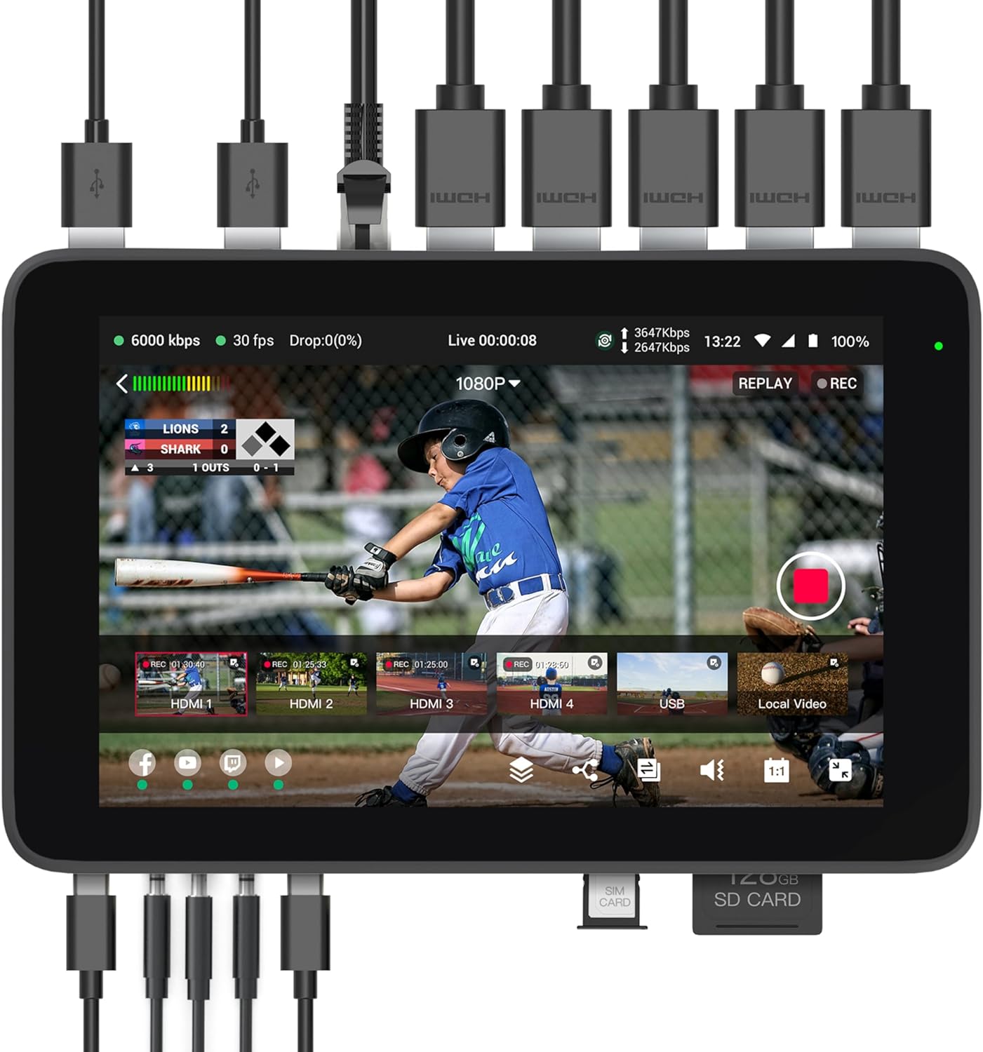 Switcher Yolobox Ultra Para Transmisión Multiplataforma