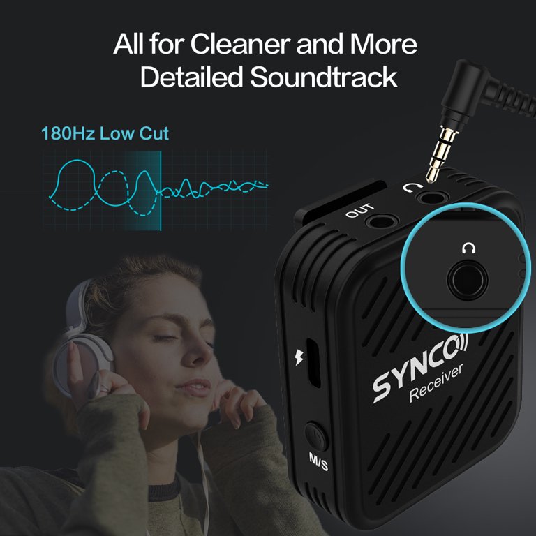 SYNCO G1 (A2) Micrófono Inalámbrico 2TX X 1RX