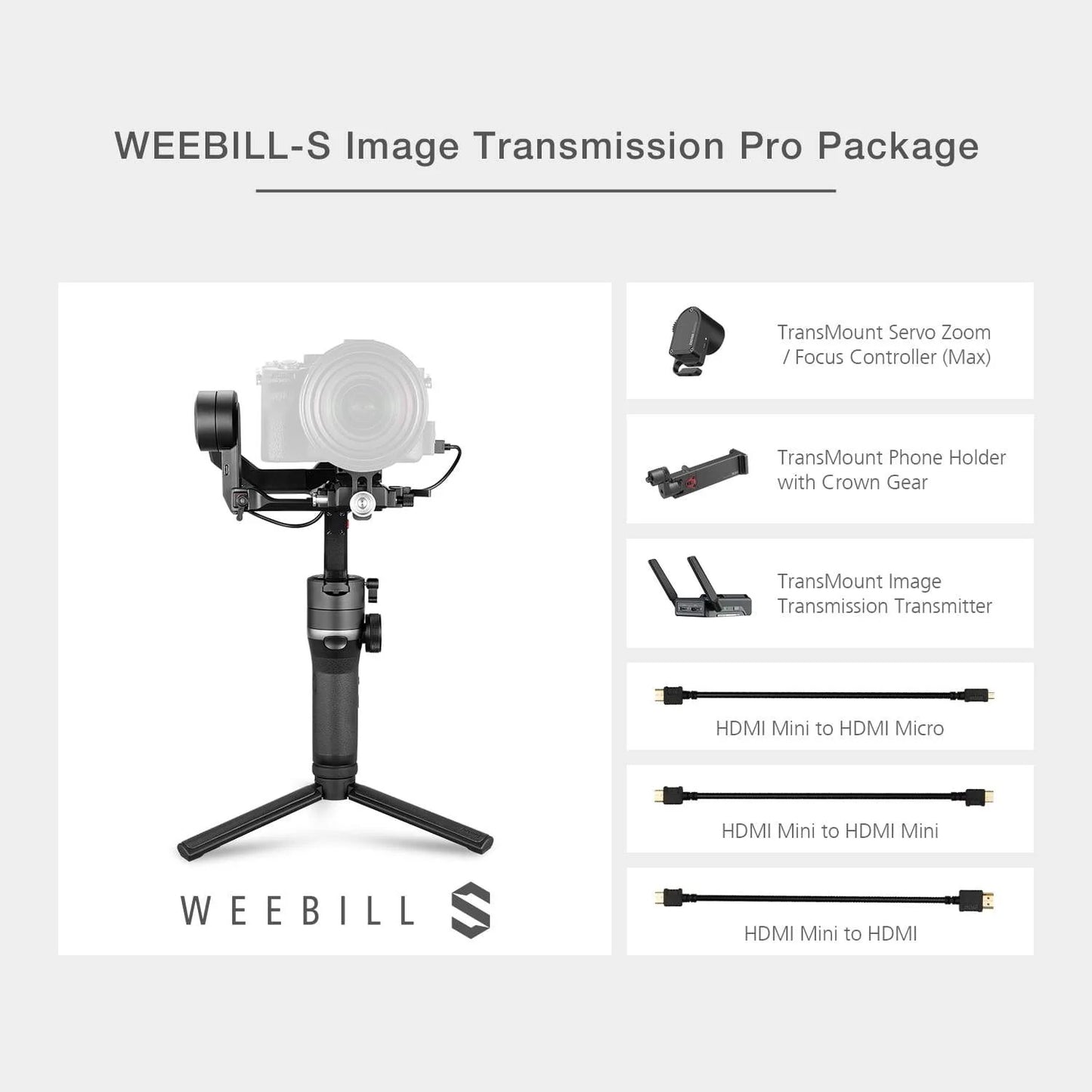 Zhiyun  Weebill-S Transmission Pro Kit Estabilizador Gimbal