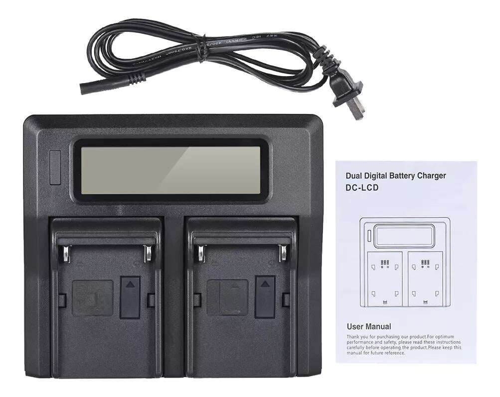 Cargador Dual Carga Rapida Para Bateria NP F970- NP F960- NP F550- F570- F750- F770